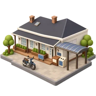 道の駅をモチーフにしたイラスト